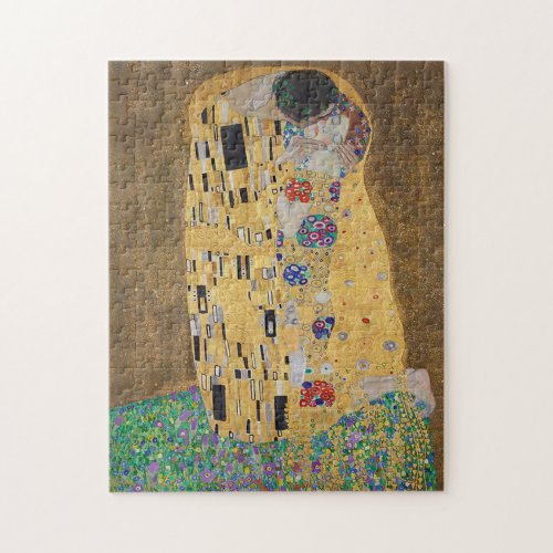 The Kiss lovers Der Kuss by Gustav Klimt Jigsaw Puzzle