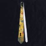 The Kiss Neck Tie<br><div class="desc">The Kiss by Gustav Klimt The Kiss was painted by the Austrian Symbolist painter Gustav Klimt between 1907 and 1908. The canvas depicts a couple embracing, their bodies entwined in elaborate robes decorated in a style influenced by both linear constructs of the contemporary Art Nouveau style and the organic forms...</div>