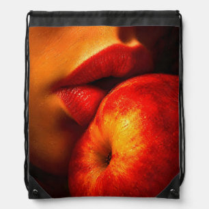 The Kiss of Nectarine – An Intimate Portrait Drawstring Bag