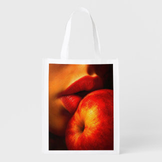 The Kiss of Nectarine – An Intimate Portrait Grocery Bag