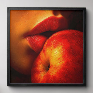 The Kiss of Nectarine – An Intimate Portrait Peel And Stick Photo Tile