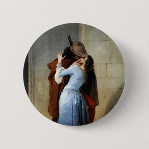 The Kiss painting by Francesco Hayez Button