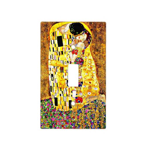 The Kiss painting by Gustav Klimt Light Switch Cover