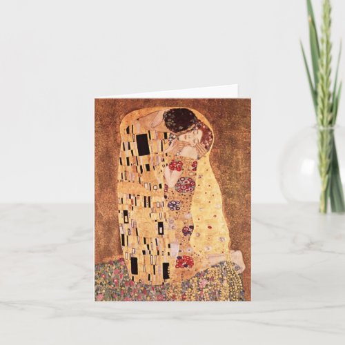 The Kiss Painting Gustav Klimt Card