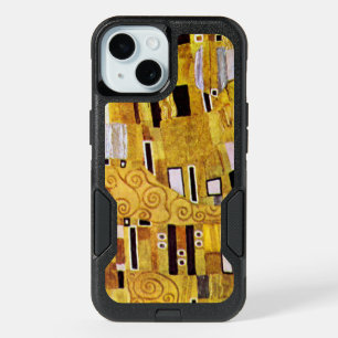 The Kiss Pattern by Gustav Klimt, Art Nouveau iPhone 15 Case