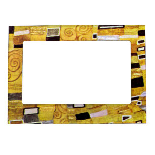 The Kiss Pattern by Gustav Klimt, Art Nouveau Magnetic Photo Frame