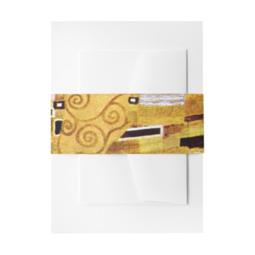 The Kiss pattern detail by Gustav Klimt Wedding Invitation Belly Band