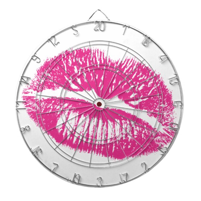 The Kiss, Pink Lips Dartboard (Front)