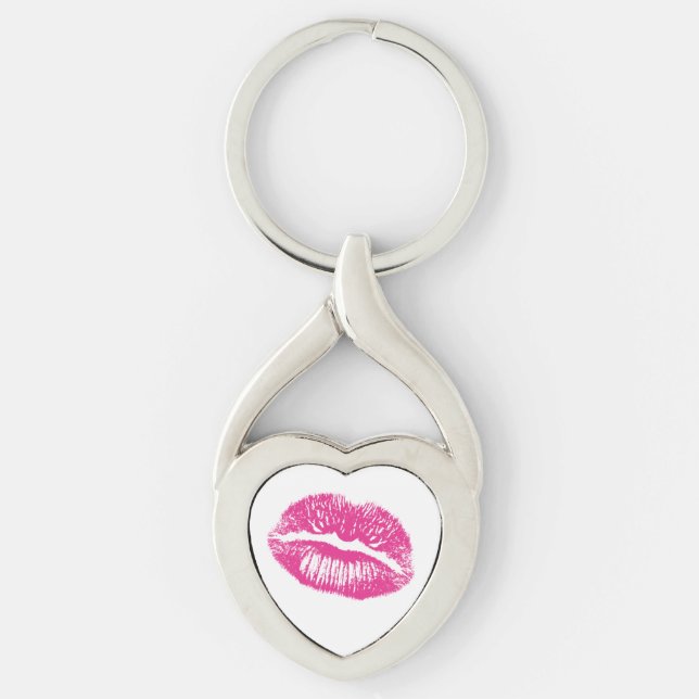 The Kiss, Pink Lips Keychain (Front)