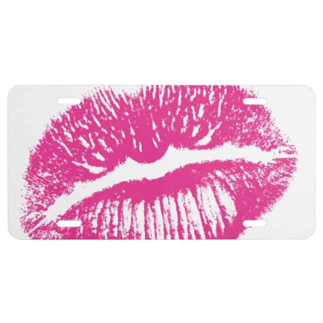 The Kiss, Pink Lips License Plate (Front)