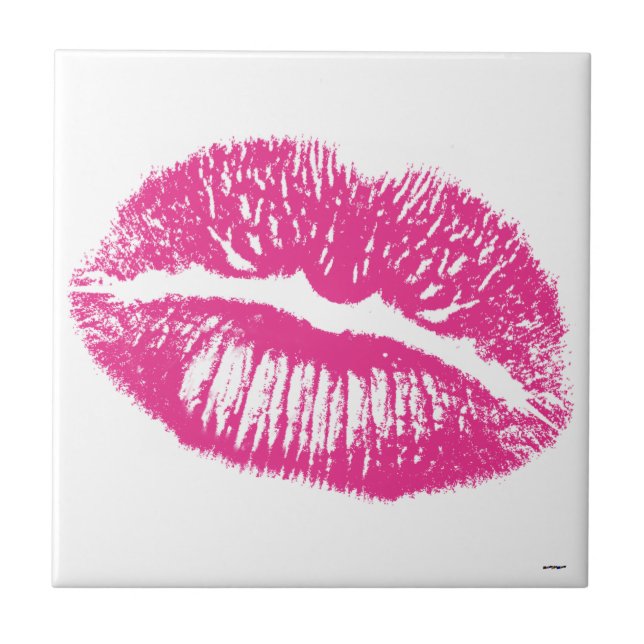 The Kiss, Pink Lips Tile (Front)
