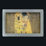 The Kiss Rectangular Belt Buckle<br><div class="desc">The Kiss by Gustav Klimt The Kiss was painted by the Austrian Symbolist painter Gustav Klimt between 1907 and 1908. The canvas depicts a couple embracing, their bodies entwined in elaborate robes decorated in a style influenced by both linear constructs of the contemporary Art Nouveau style and the organic forms...</div>
