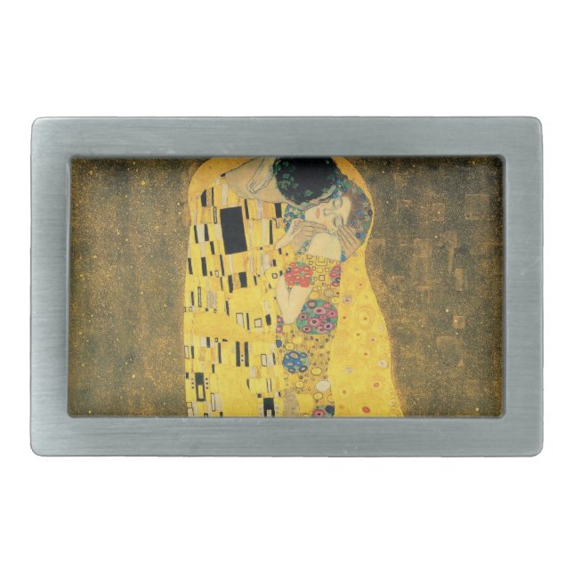 The Kiss Rectangular Belt Buckle (Front)