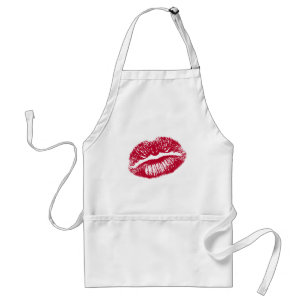 The Kiss, Red Lips Adult Apron