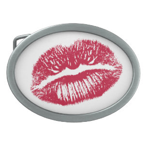 The Kiss, Red Lips Belt Buckle