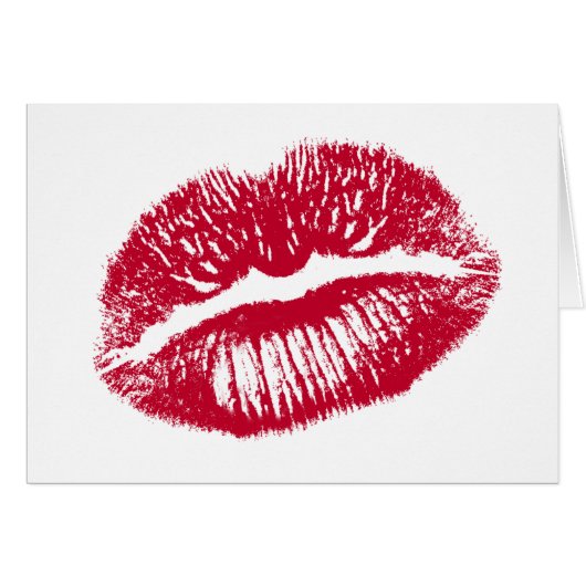 The Kiss, Red Lips Cards (Front Horizontal)
