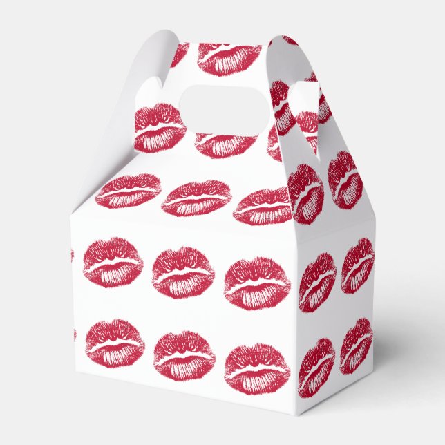 The Kiss, Red Lips Favor Boxes (Back Side)