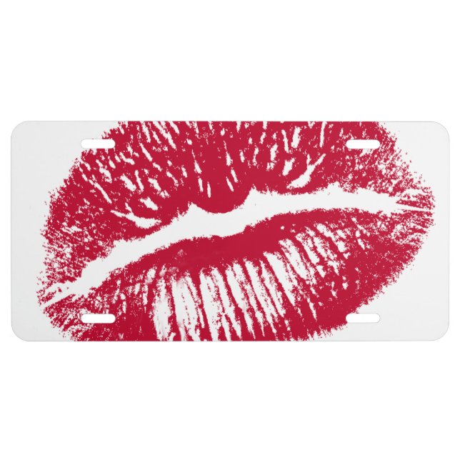 The Kiss, Red Lips License Plate (Front)