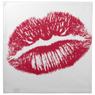 The Kiss, Red Lips Napkin