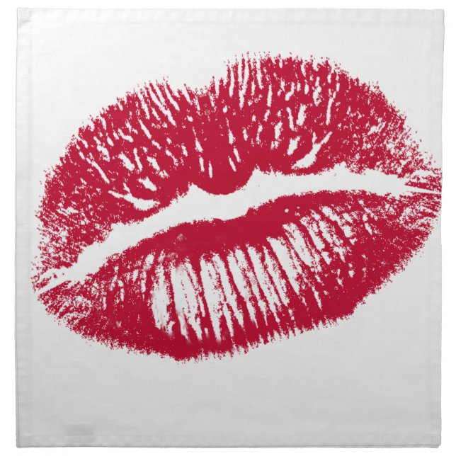 The Kiss, Red Lips Napkin (Front)