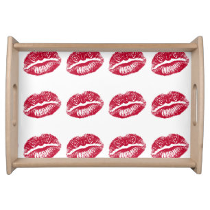 The Kiss, Red Lips Serving Tray