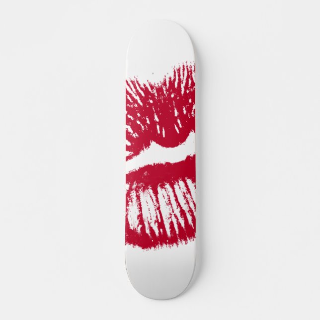 The Kiss, Red Lips Skateboard Deck (Front)