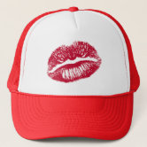 Red Lips Kiss Trucker Hat | Zazzle