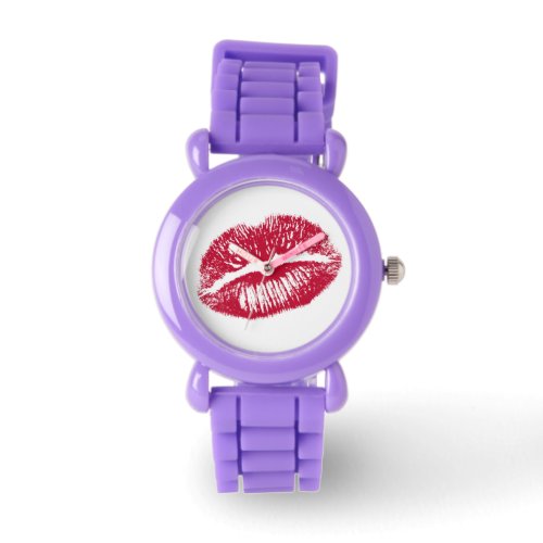 The Kiss Red Lips Watch