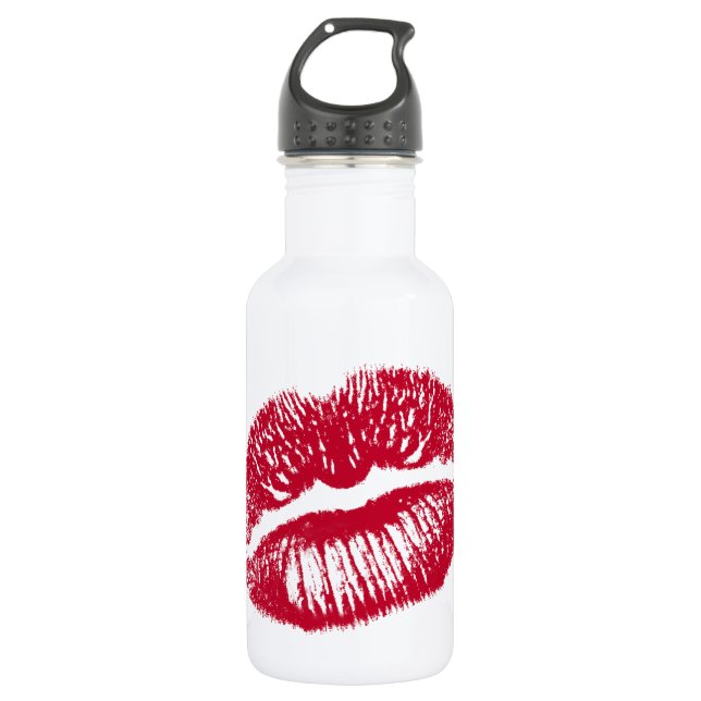 The Kiss, Red Lips Water Bottle (Front)