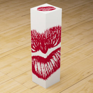 The Kiss, Red Lips Wine Gift Box
