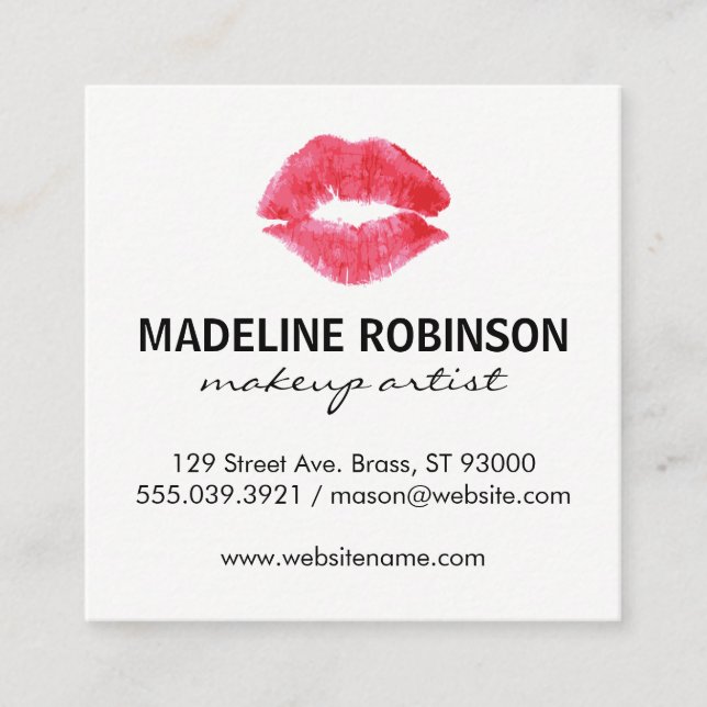 The Kiss Square Business Card (Front)