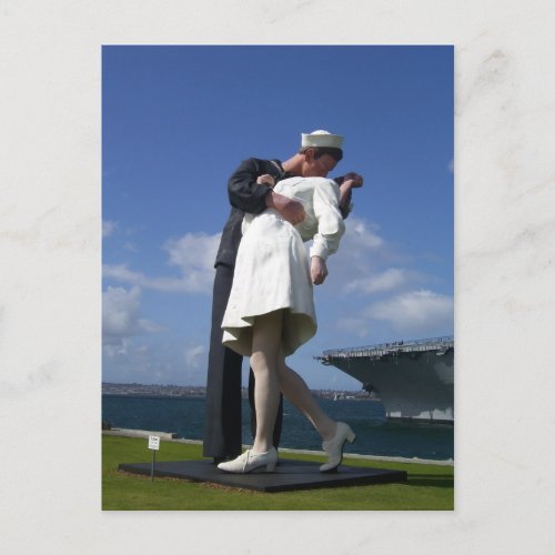 The Kiss Statue Postcard