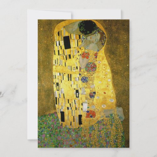 The Kiss Wedding Invitation by Gustav Klimt