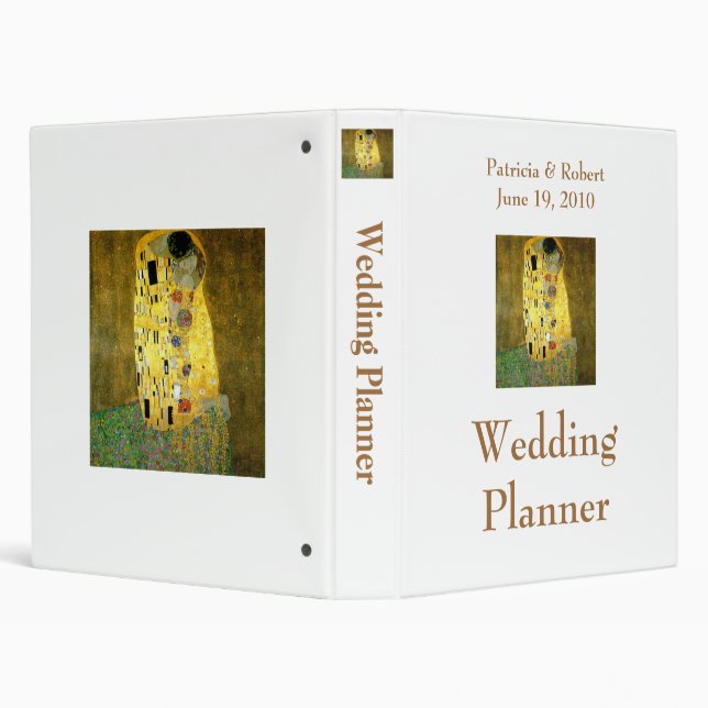 The Kiss Wedding Theme Planner 3 Ring Binder (Background)