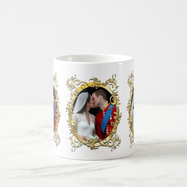 the kiss, will+kate wedding, Custom Color!! Coffee Mug (Center)