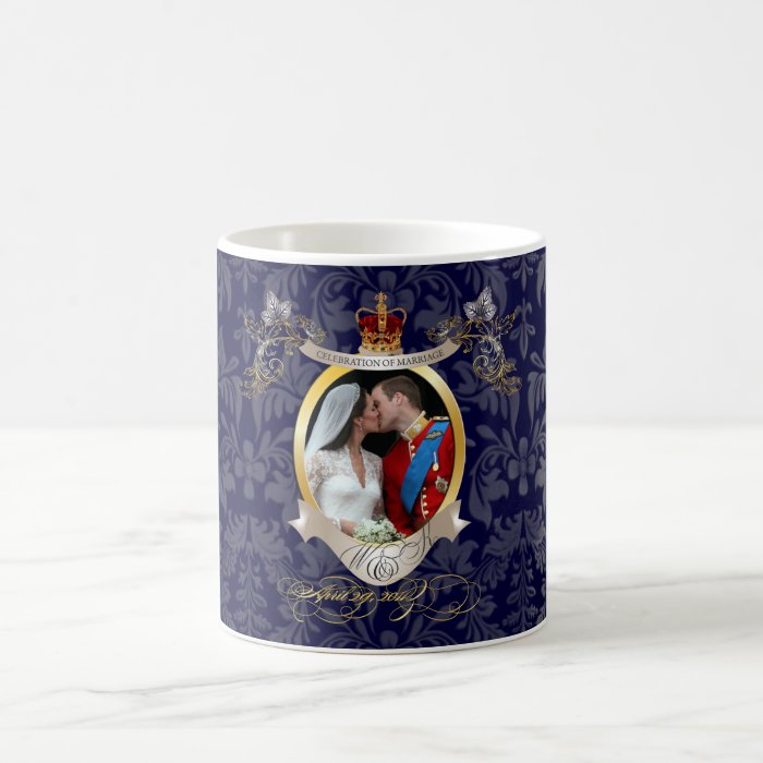 the kiss, will+kate wedding, DIY Color Mugs