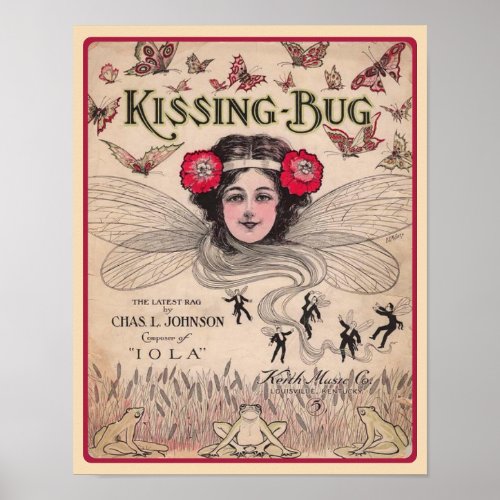 The Kissing Bug 1909 Ragtime Sheet Music