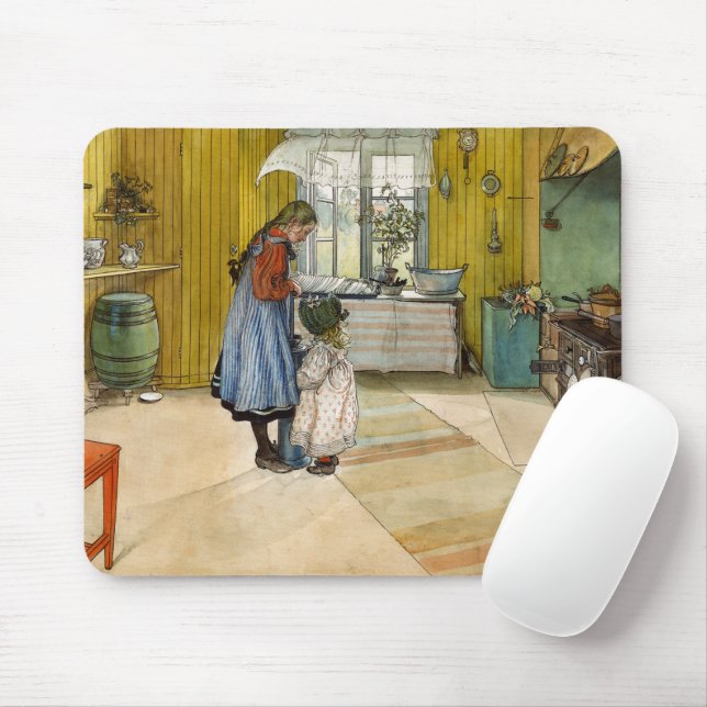 The Kitchen, 1898 by Carl Larsson Mouse Pad (With Mouse)