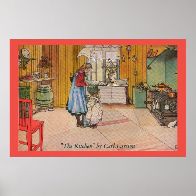 The Kitchen by Carl Larsson Fine Art Poster (Front)