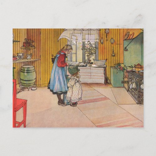 The Kitchen by Carl Larsson Postcard
