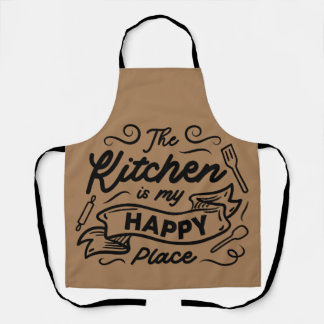 The Kitchen Is My Happy Place Apron