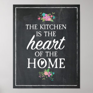 The Kitchen Is the Heart Of the Home Poster