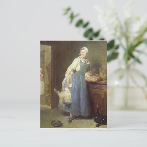 The Kitchen Maid with Provisions, 1739 Postcard | Zazzle