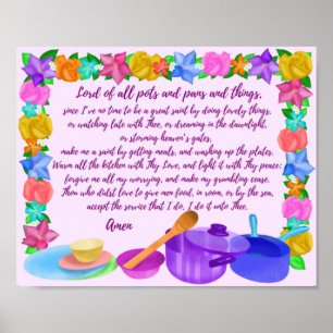 The Kitchen Prayer Lord of Pots & Pans Wall Art