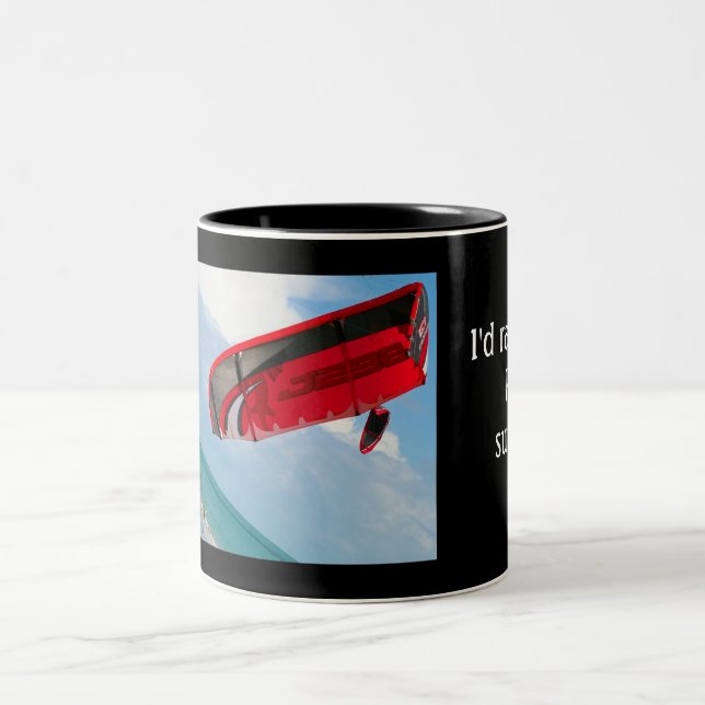 The kiteboarder Two-Tone coffee mug (Center)