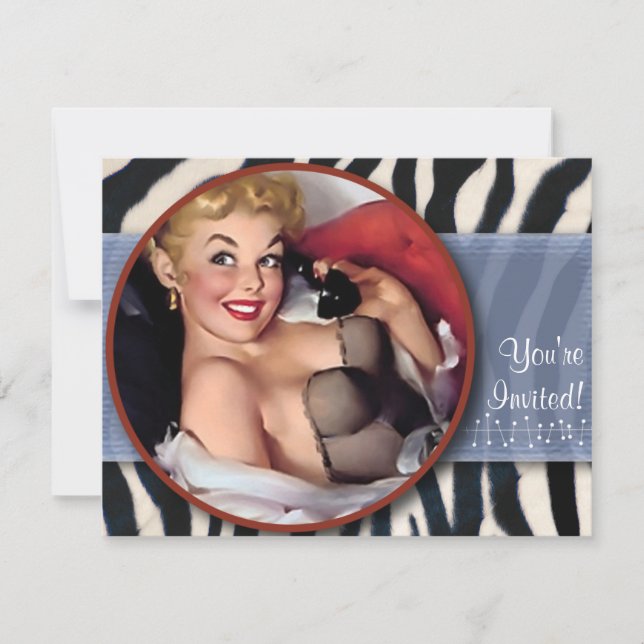 The Kitsch Bitsch : ANY PARTY Invitations / Zebra (Front)
