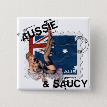 The Kitsch Bitsch : Aussie & Saucy Pin-up Button by kitschbitsch at Zazzle