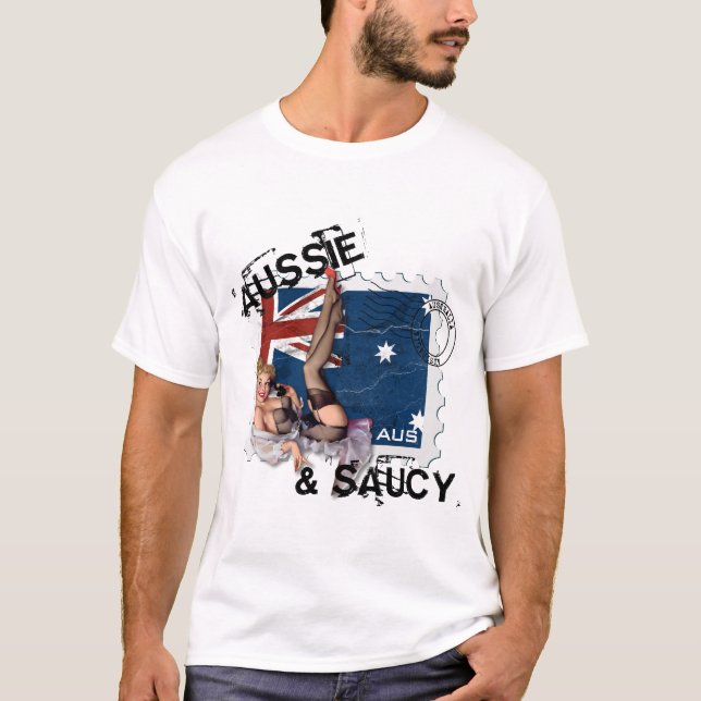 The Kitsch Bitsch : Aussie & Saucy Pin-Up T-Shirt (Front)