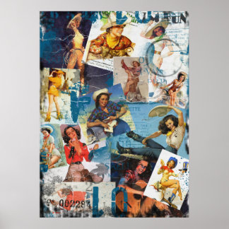 The Kitsch Bitsch : Destroyed Cowgirl Pin-Up No.2 Poster