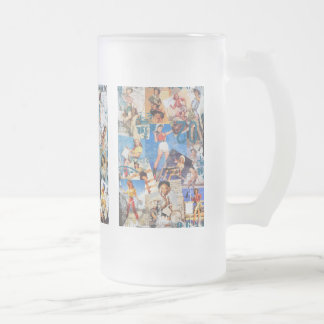 The Kitsch Bitsch : Destroyed Cowgirl Pin-Ups Frosted Glass Beer Mug